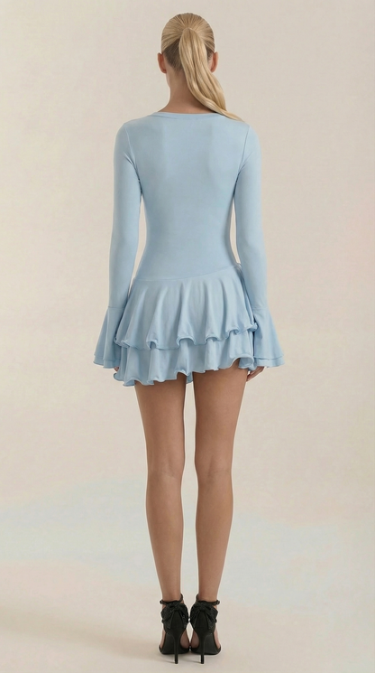 Vestido Mini Estelle con Escote en V Pronunciado