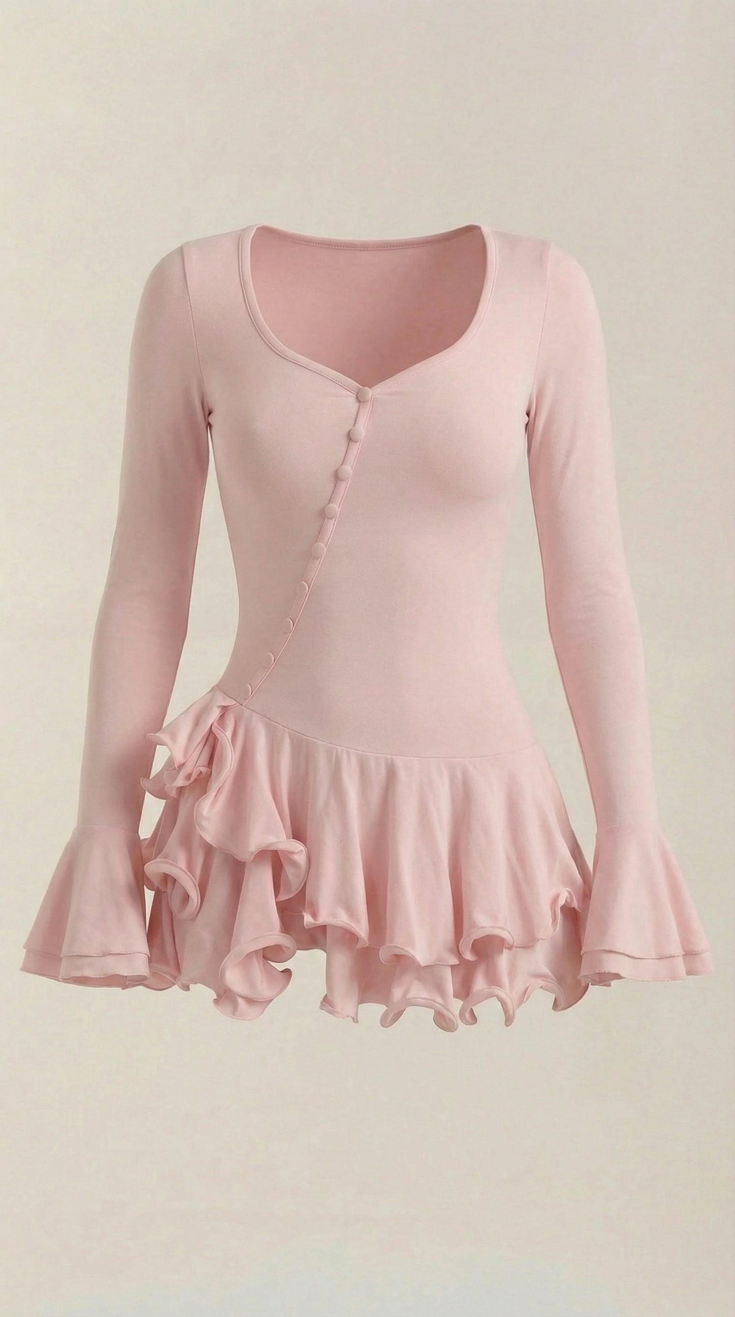 Vestido Mini Estelle con Escote en V Pronunciado