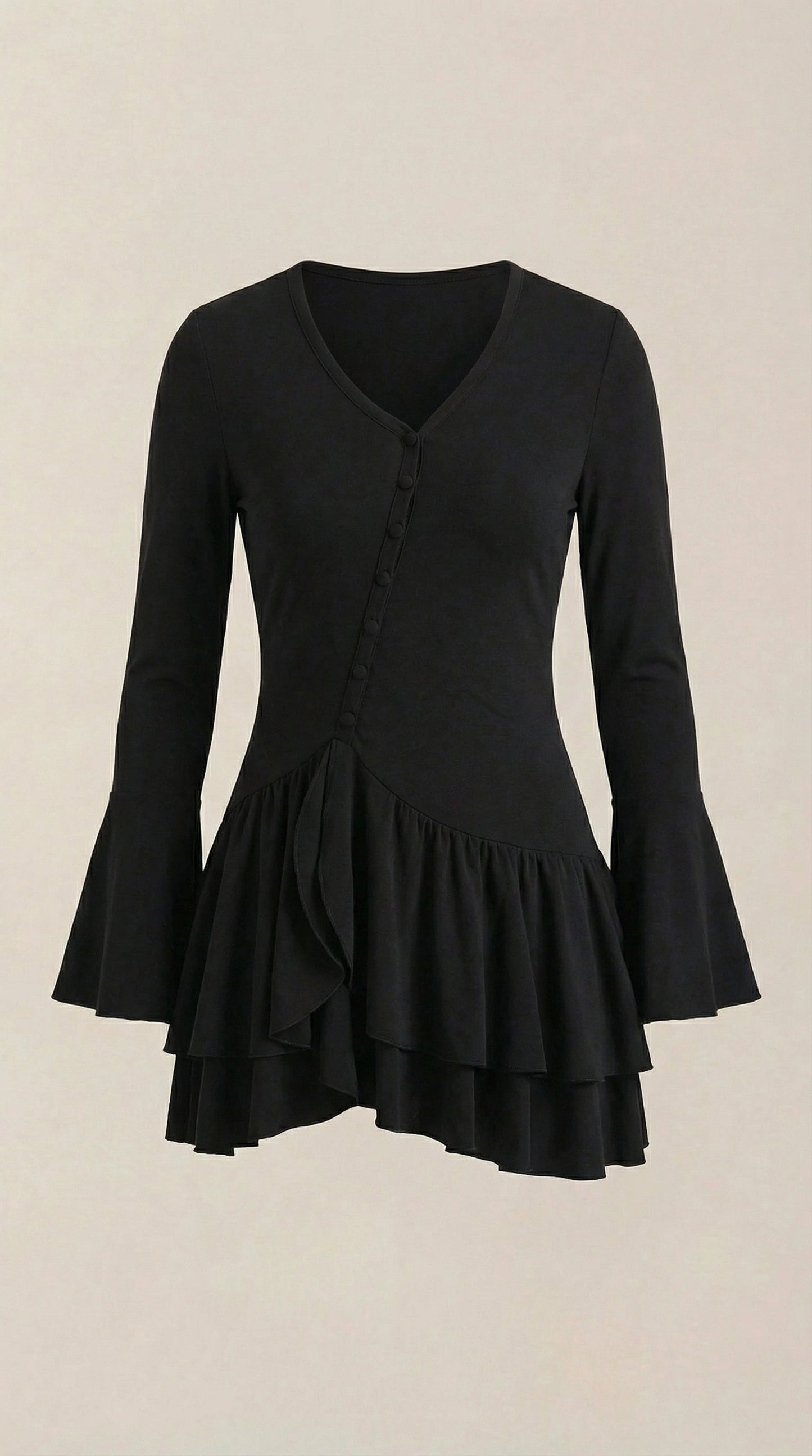 Vestido Mini Estelle con Escote en V Pronunciado