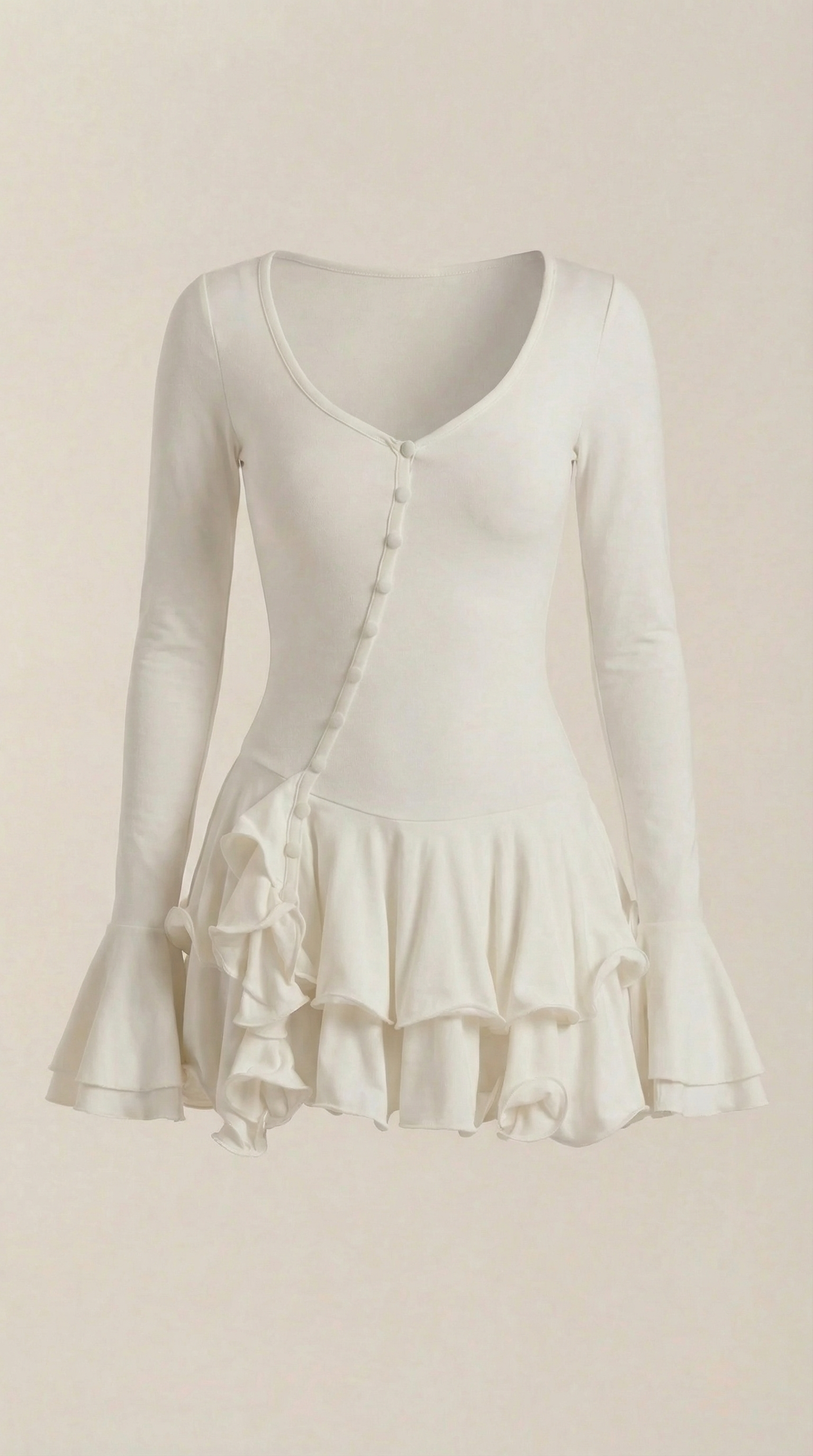 Vestido Mini Estelle con Escote en V Pronunciado