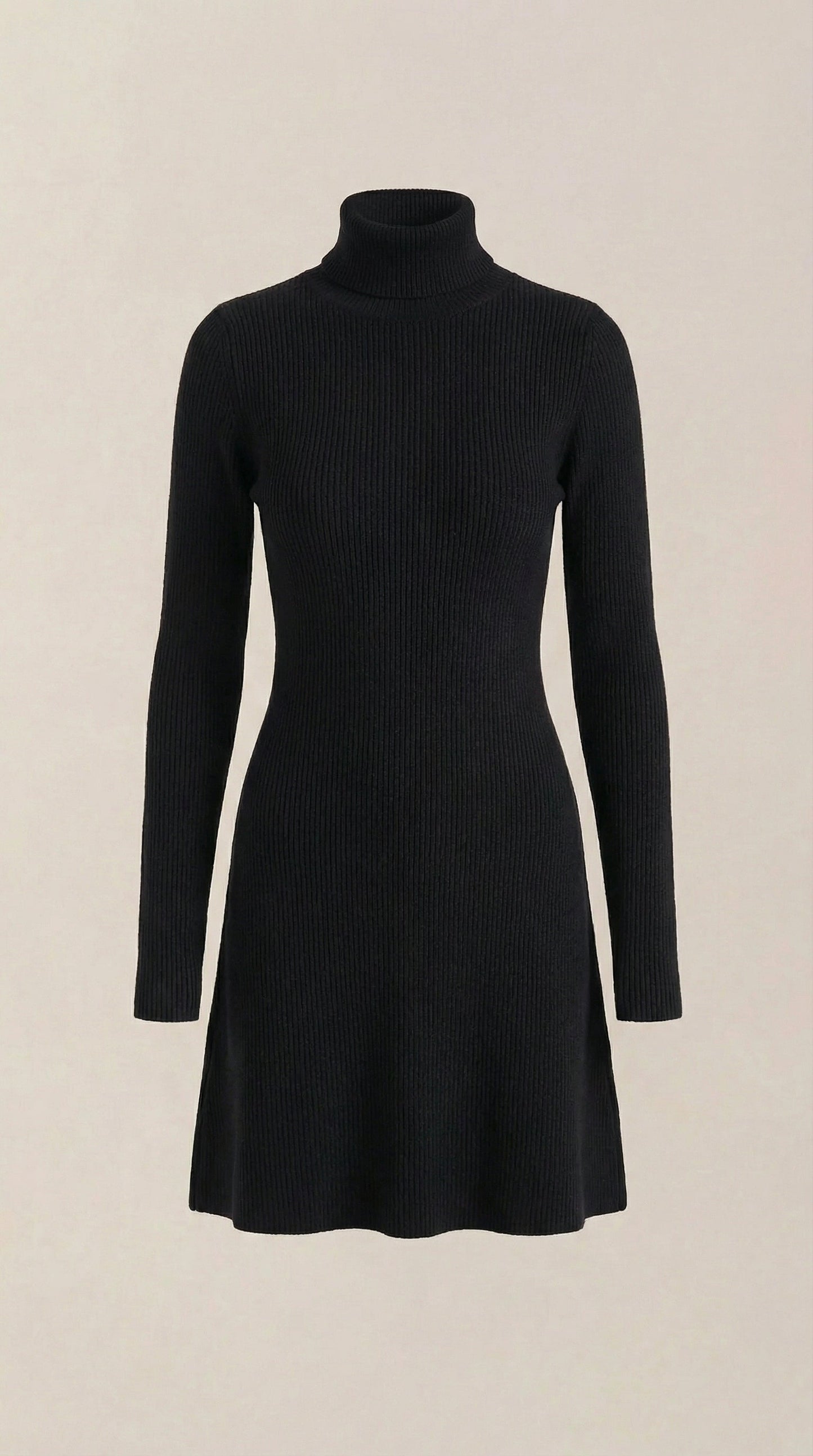 Vestido Mini Geneva de Punto con Cuello Alto