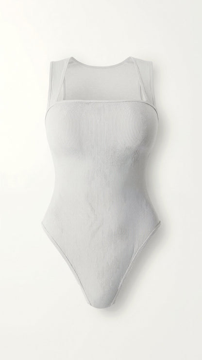 Body de Canalé con Escote Cuadrado