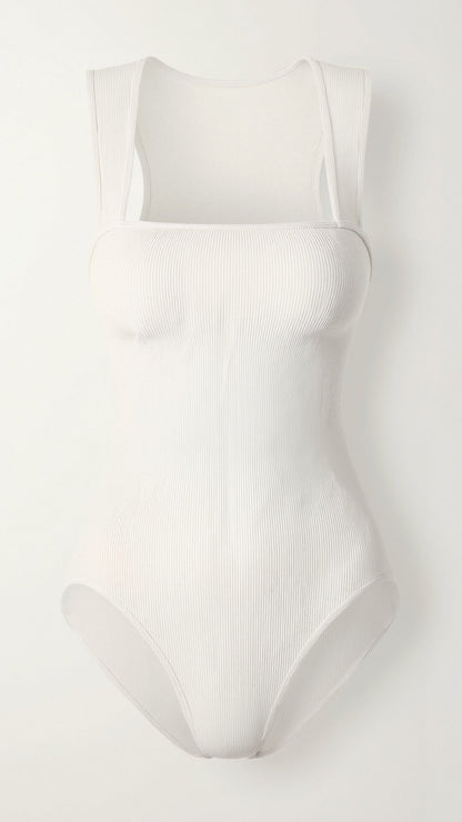 Body de Canalé con Escote Cuadrado