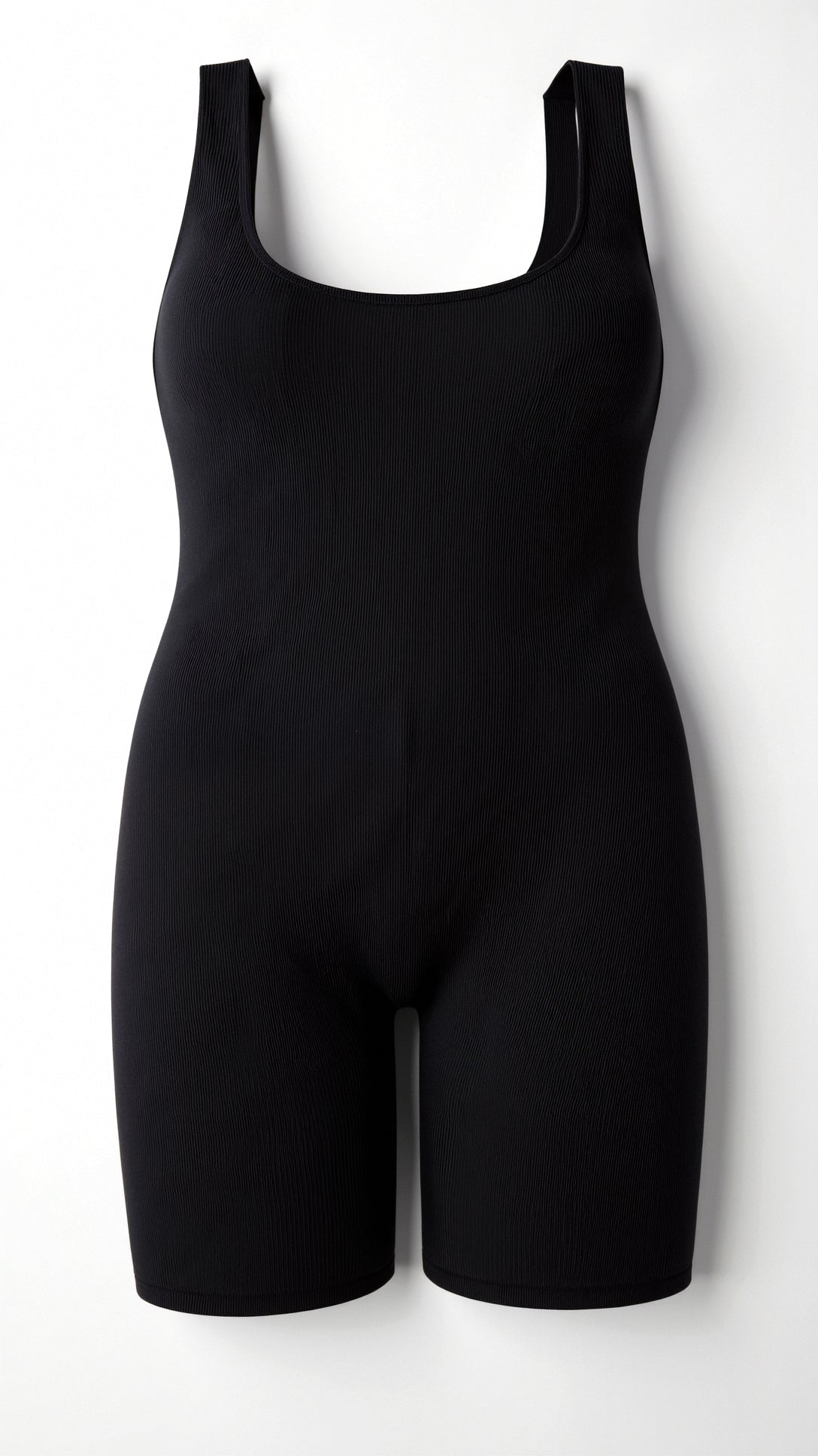 Body de Canalé con Escote Cuadrado y Braguita