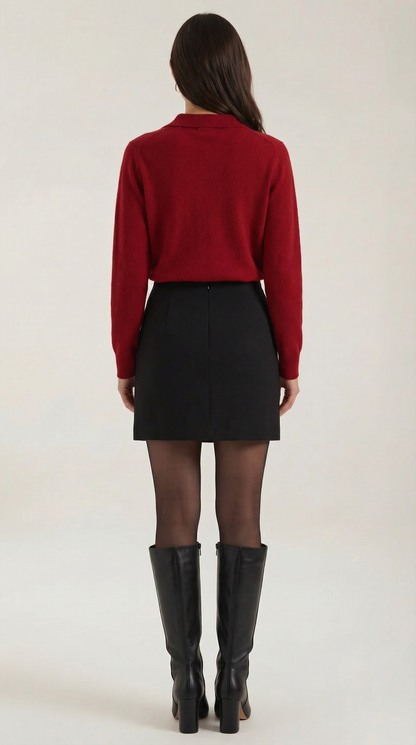 Top Gladys de Punto con Cuello Polo