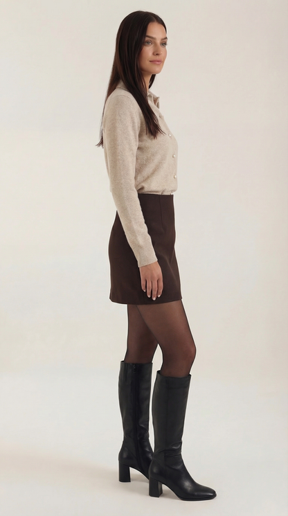 Top Gladys de Punto con Cuello Polo