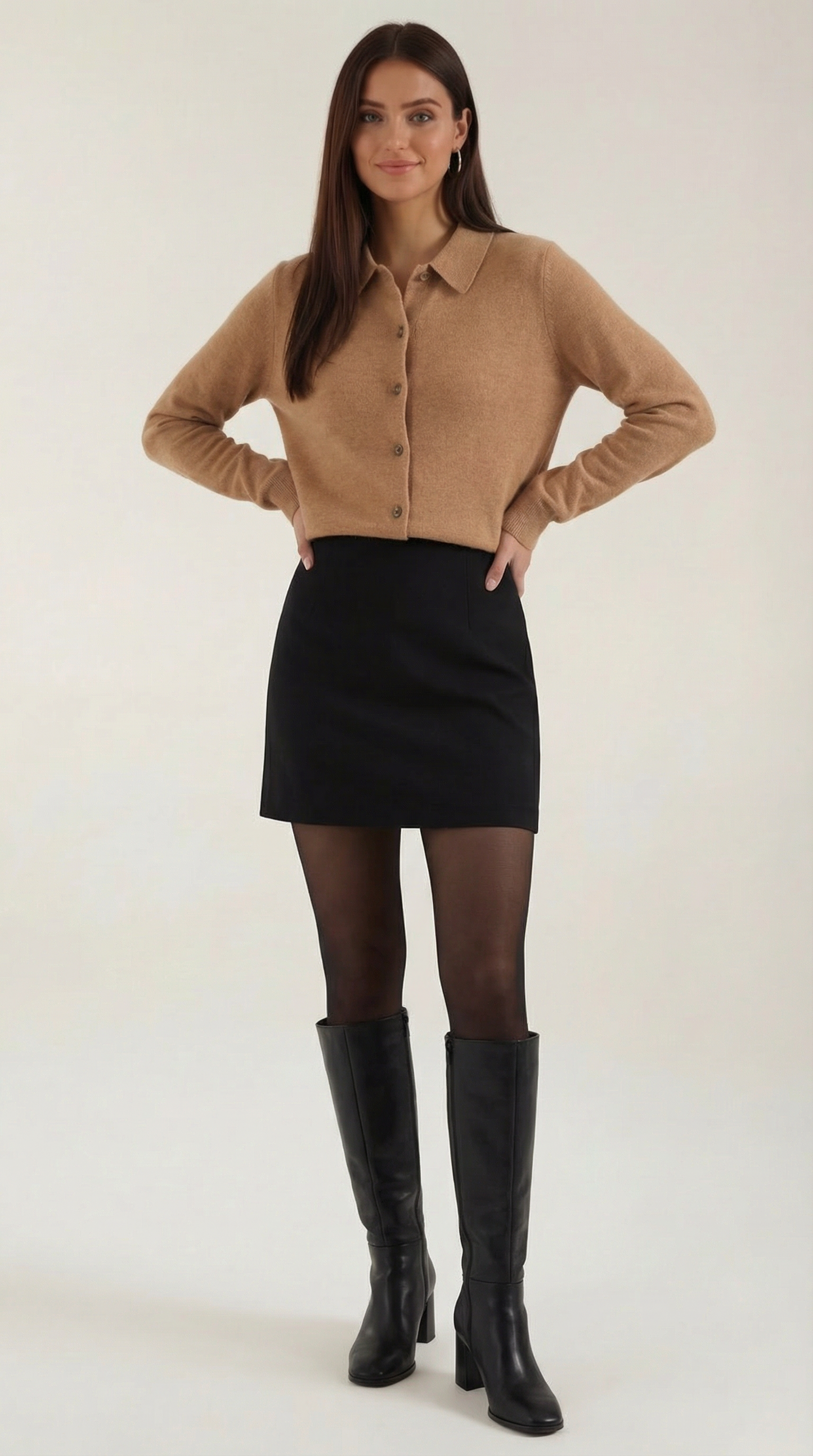 Top Gladys de Punto con Cuello Polo