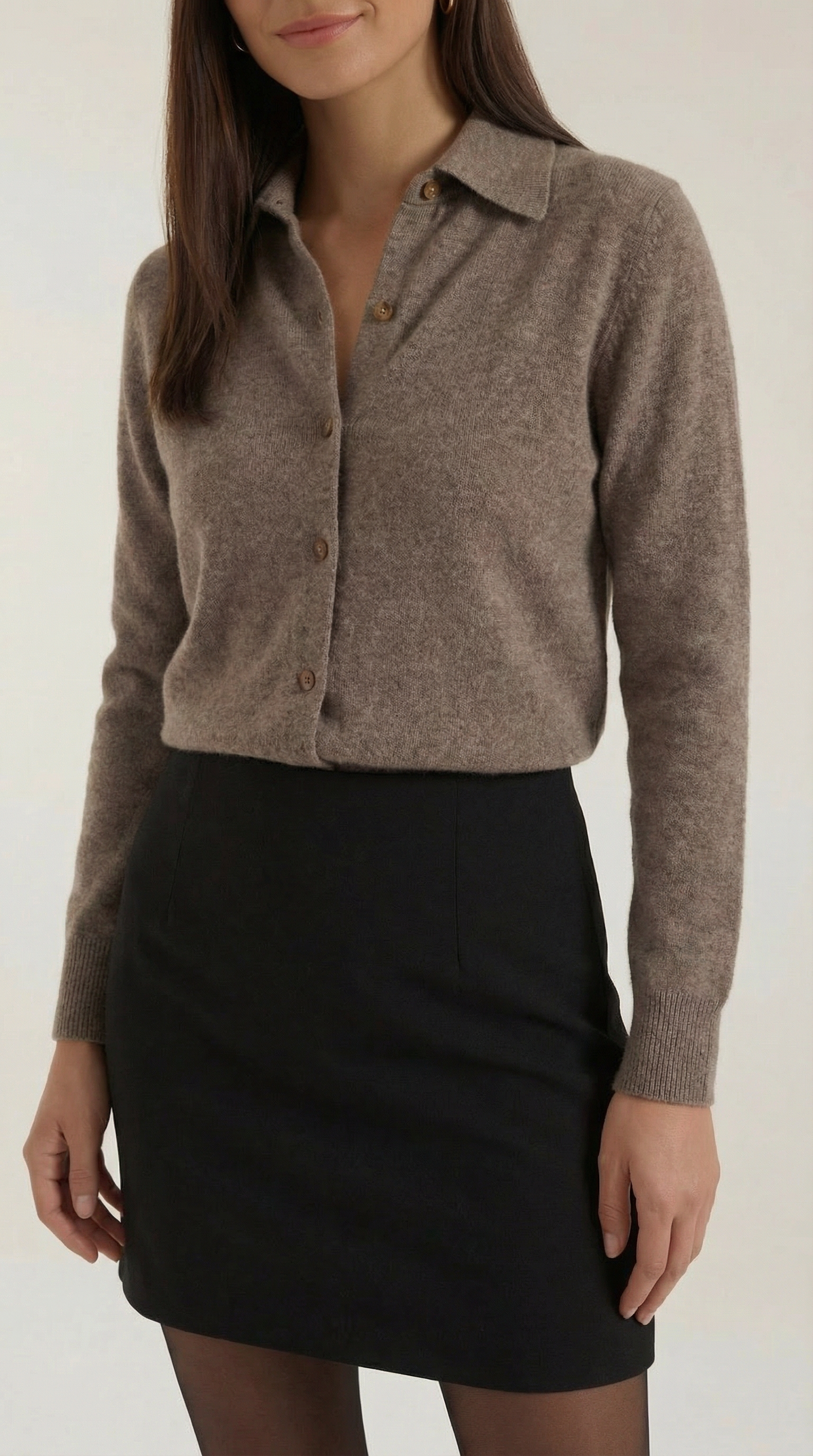 Top Gladys de Punto con Cuello Polo