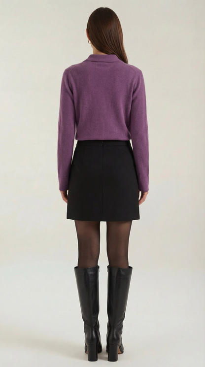 Top Gladys de Punto con Cuello Polo