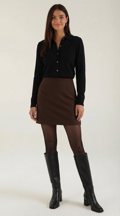 Top Gladys de Punto con Cuello Polo