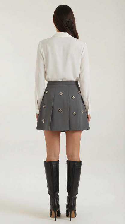 Minifalda Gloria con Pliegues