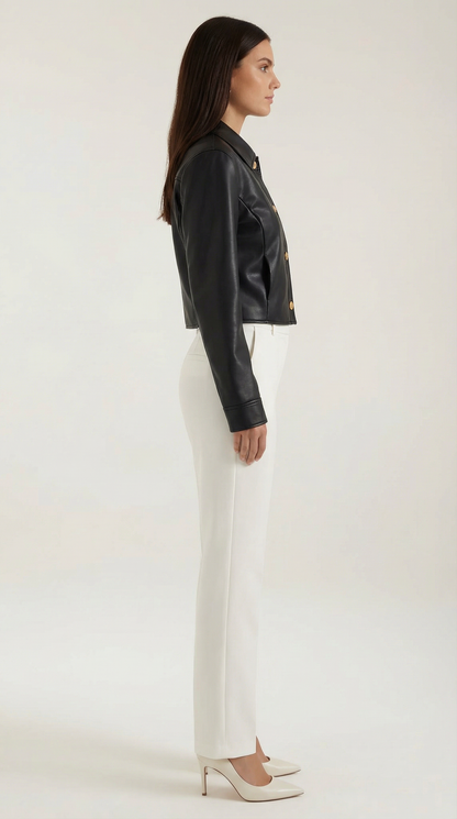 Chaqueta Heather de Efecto Piel