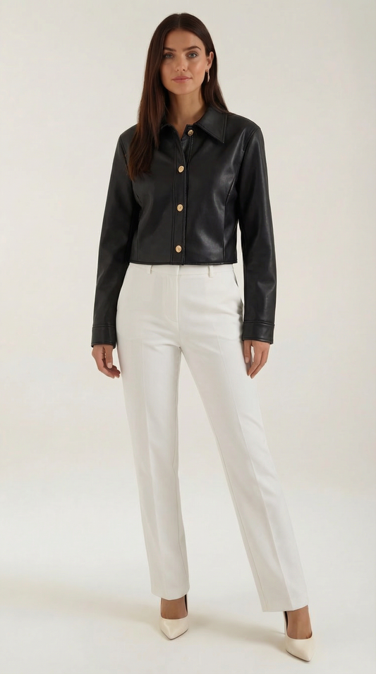 Chaqueta Heather de Efecto Piel