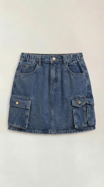 Minifalda Ivy de Algodón con Bolsillos Cargo