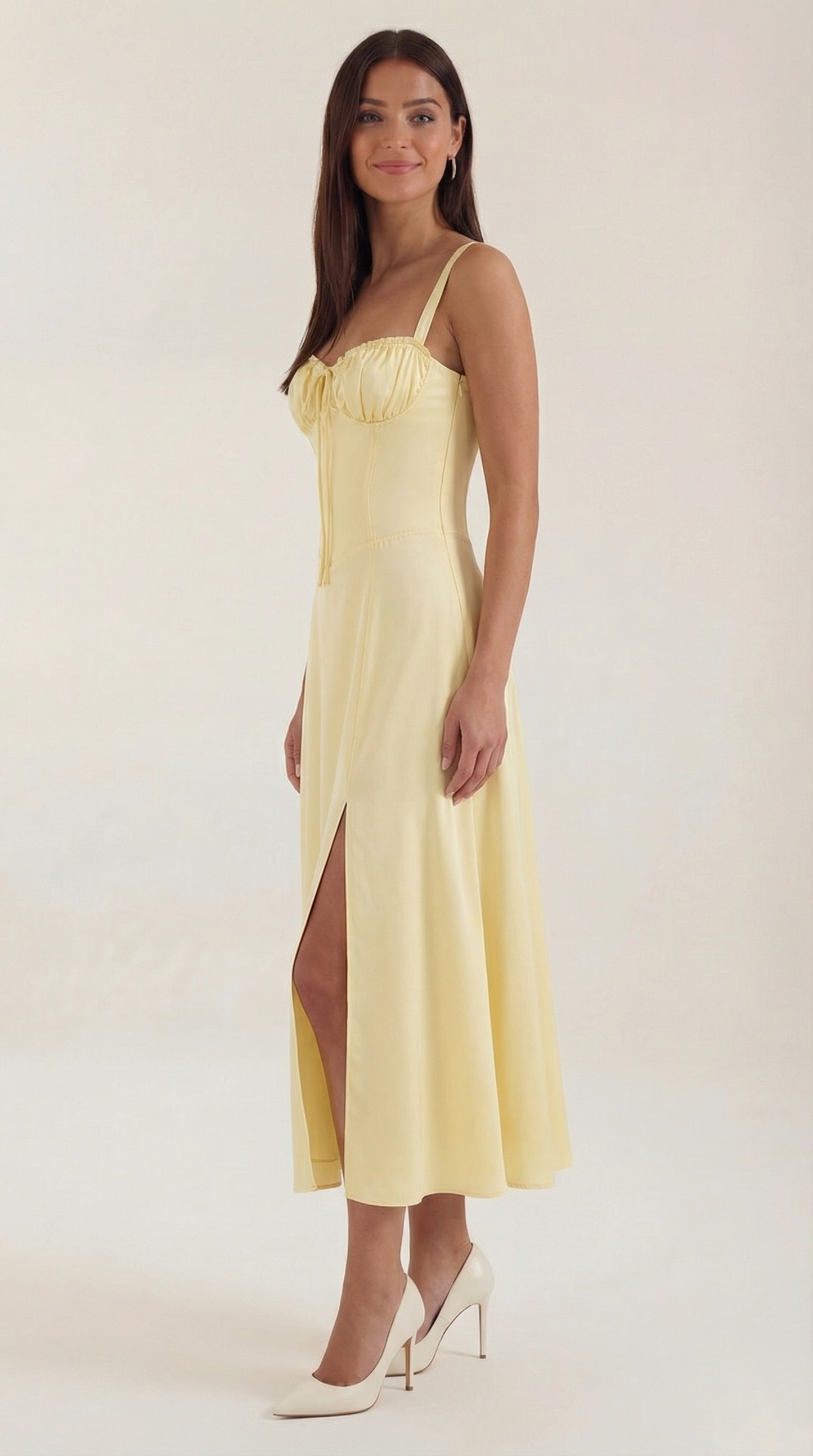 Vestido Midi Jade con Cordones