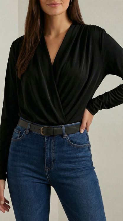 Top Joanne con Escote Cruzado Drapeado