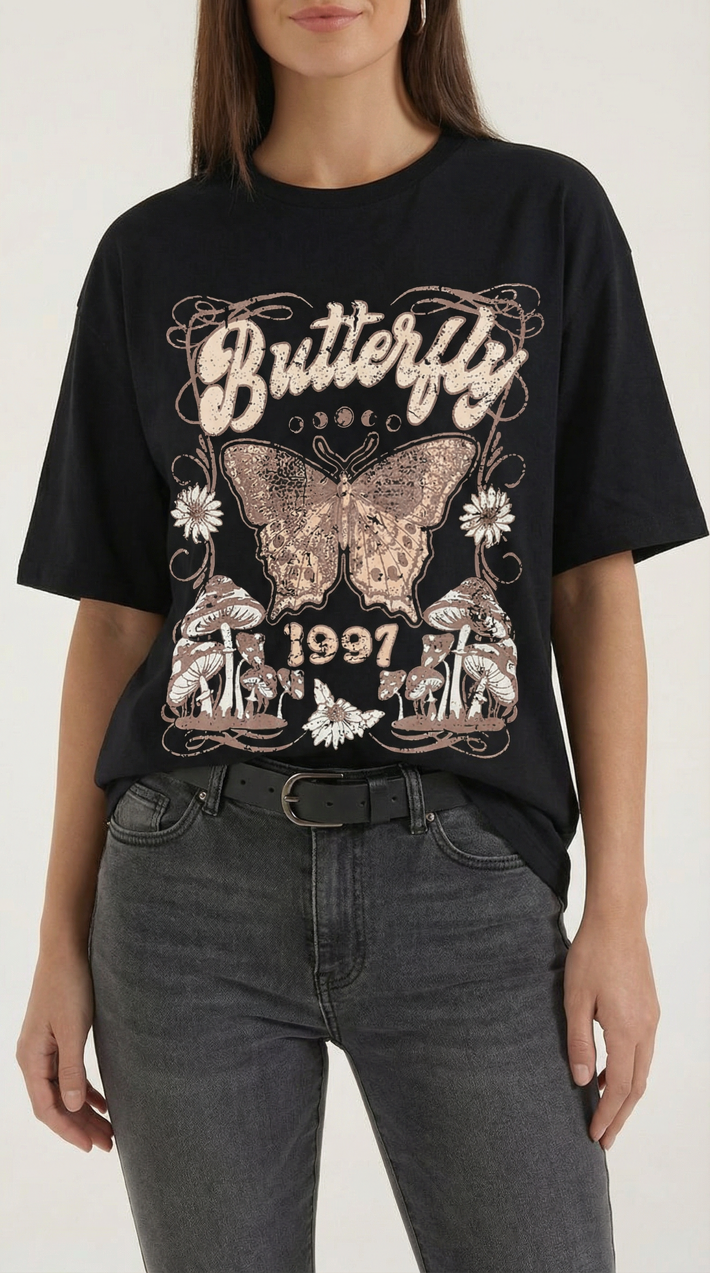 Camiseta Oversize Justine con Gráfico
