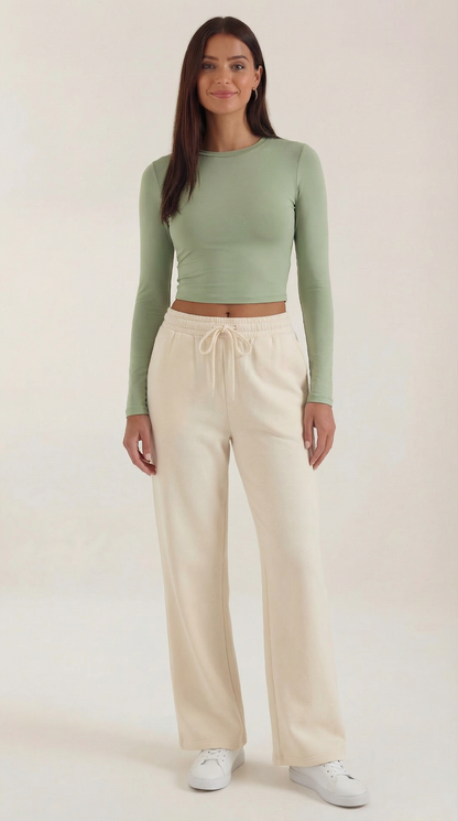 Crop Top Karen de Manga Larga
