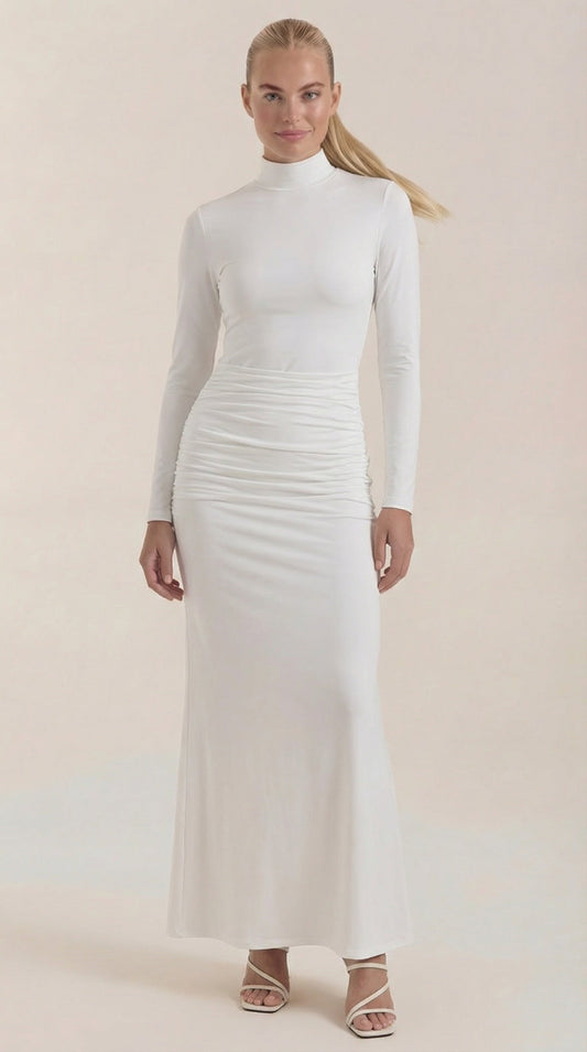 Vestido Maxi Krista con Cuello Alto