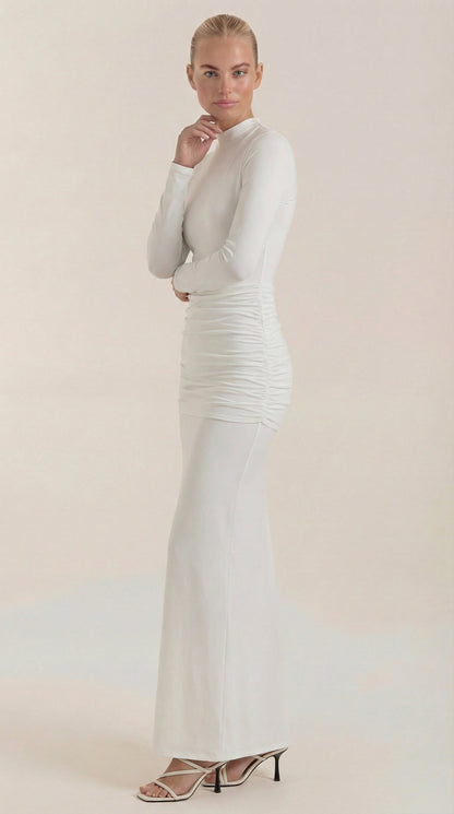 Vestido Maxi Krista con Cuello Alto