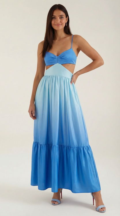 Vestido Maxi Laura con Degradado Fluido