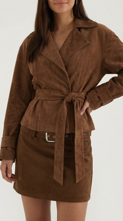 Chaqueta Lorraine con Cinturón Anudado