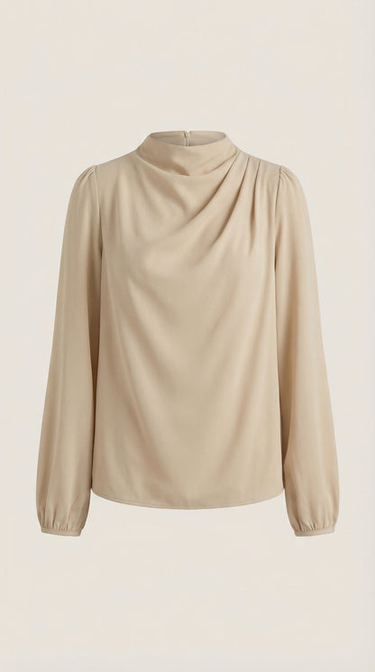 Blusa Marcia de Manga Larga Abullonada