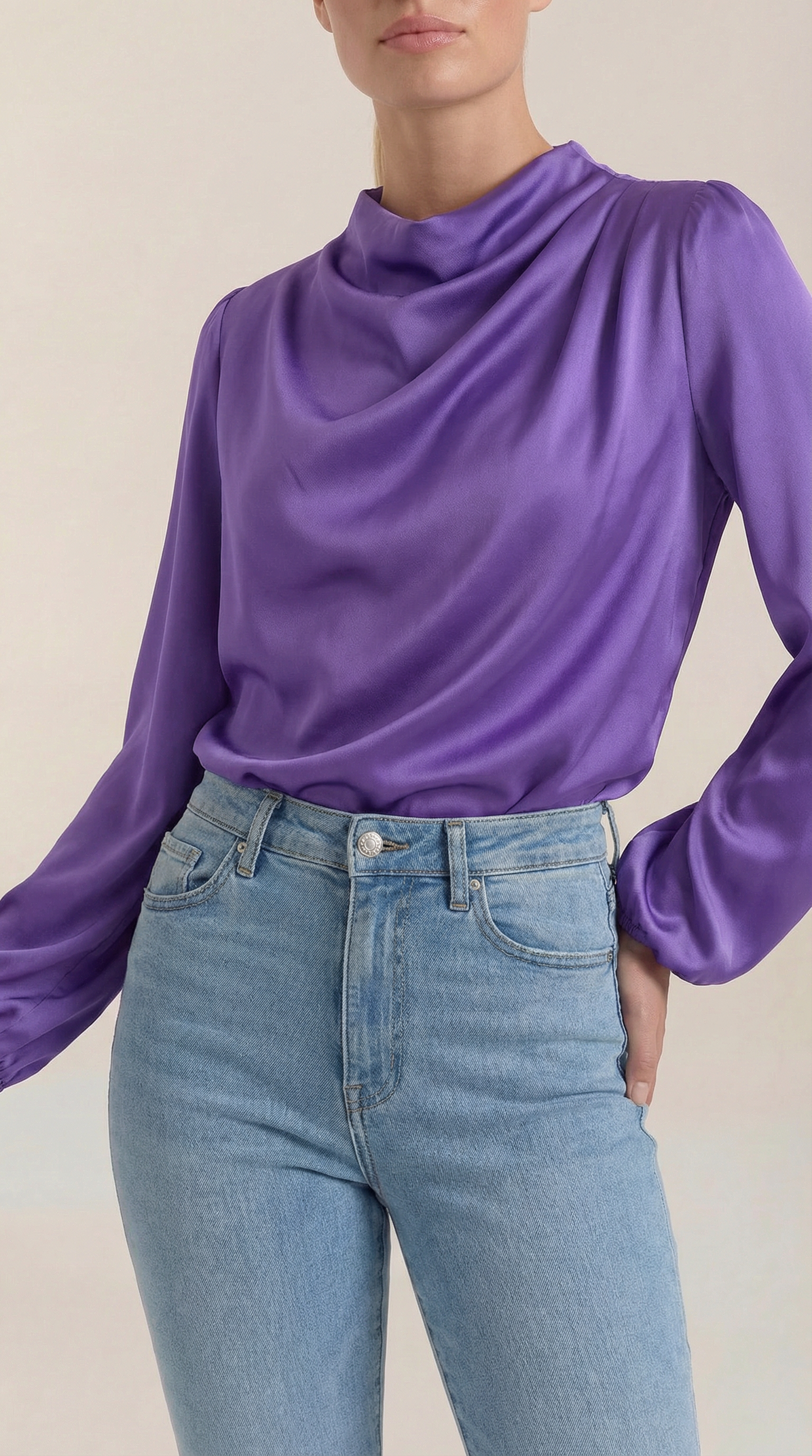 Blusa Marcia de Manga Larga Abullonada