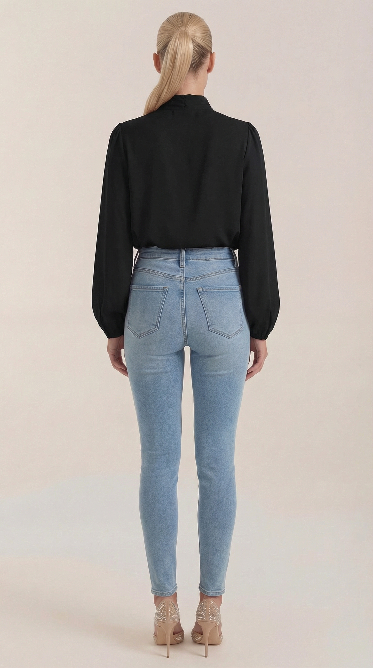 Blusa Marcia de Manga Larga Abullonada