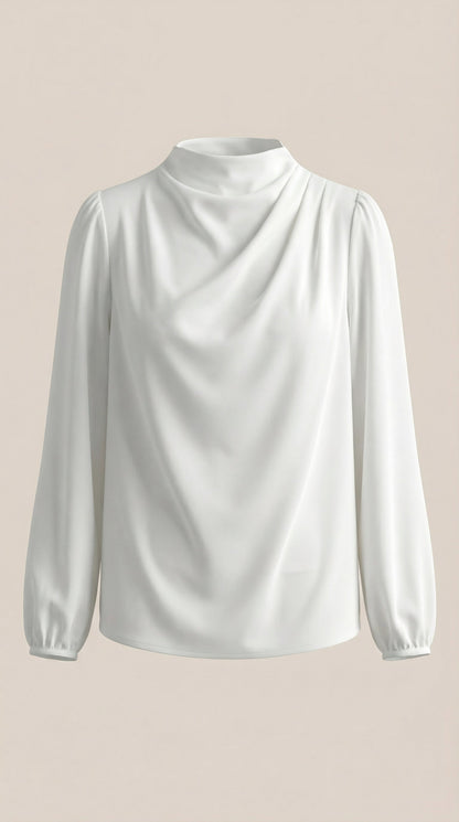Blusa Marcia de Manga Larga Abullonada