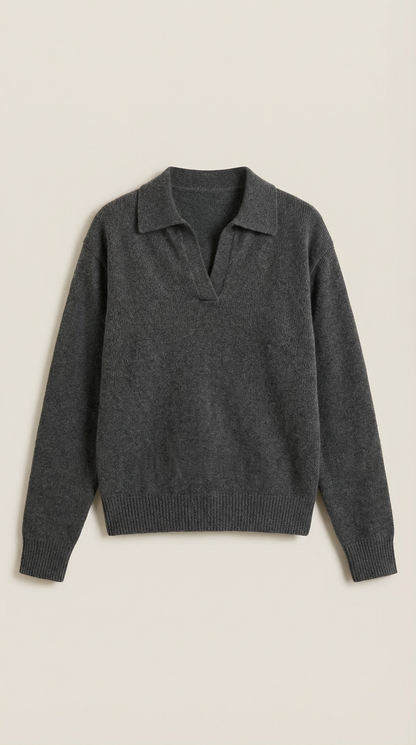 Jersey Margaret de Punto con Cuello Polo
