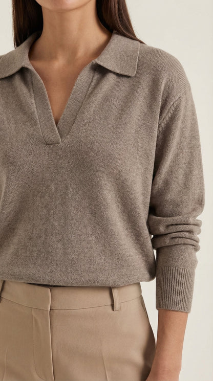 Jersey Margaret de Punto con Cuello Polo