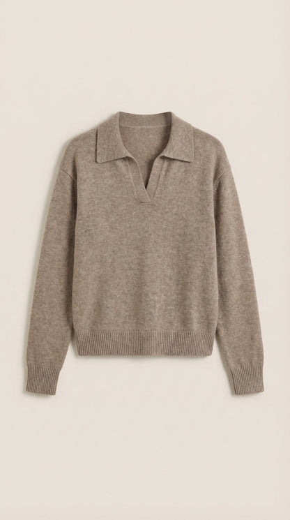 Jersey Margaret de Punto con Cuello Polo