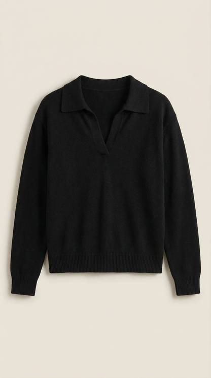Jersey Margaret de Punto con Cuello Polo
