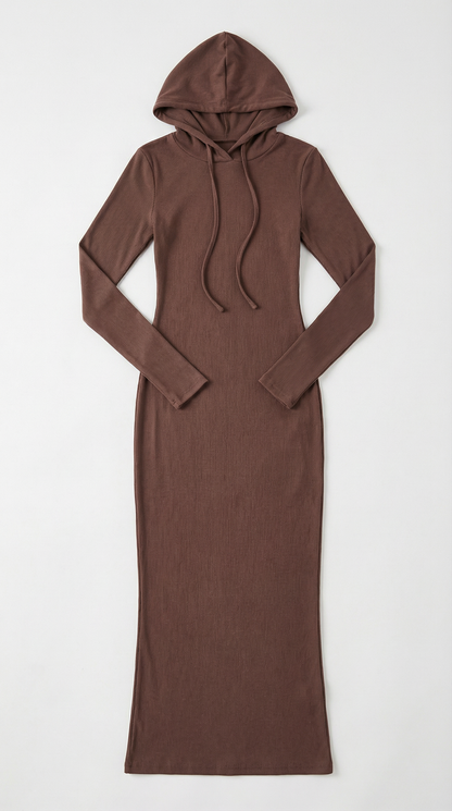 Vestido Maxi Marilyn de Jersey con Capucha