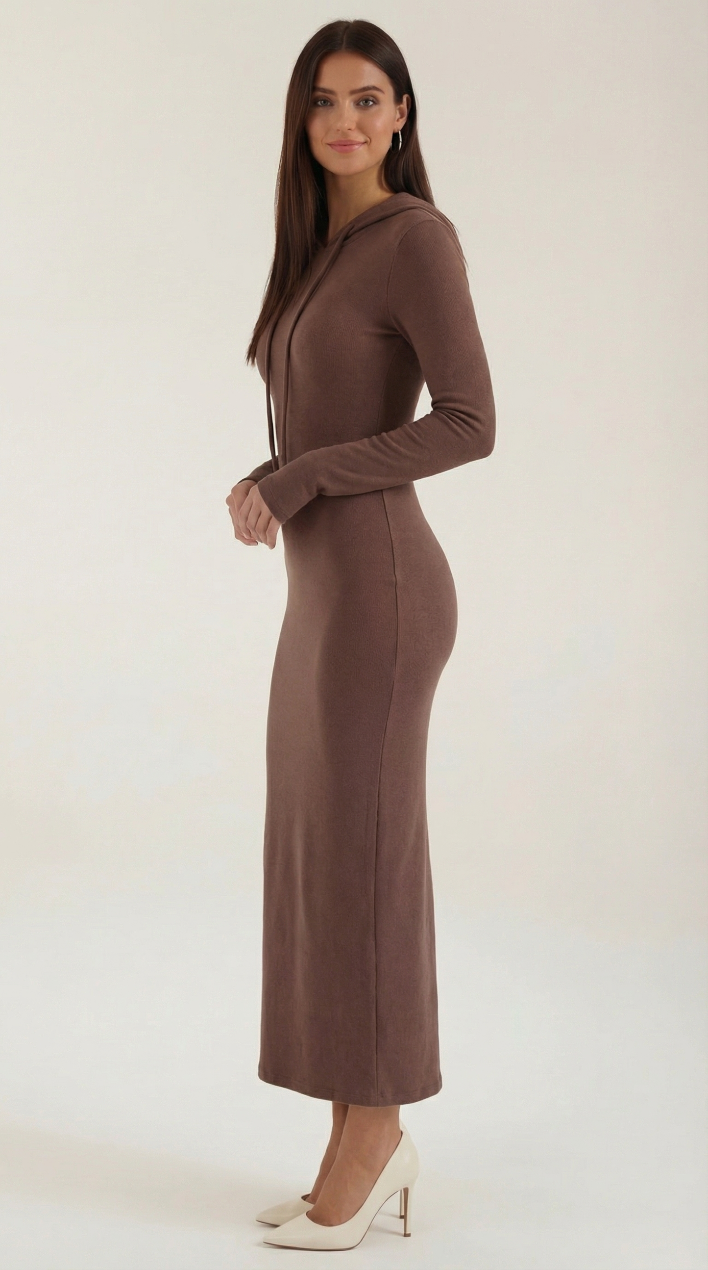 Vestido Maxi Marilyn de Jersey con Capucha
