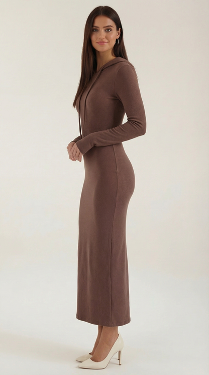 Vestido Maxi Marilyn de Jersey con Capucha
