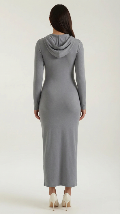 Vestido Maxi Marilyn de Jersey con Capucha