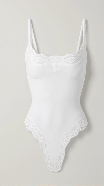 Body String Sin Costuras de Encaje