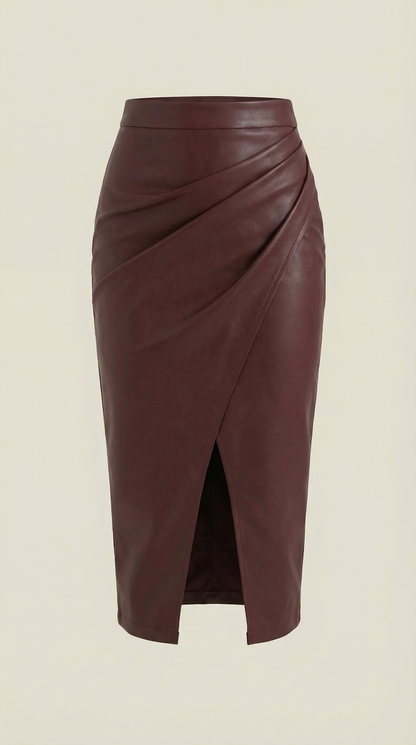 Falda Midi Natalie de Efecto Cruzado