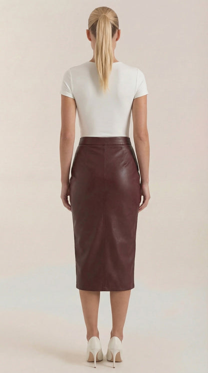 Falda Midi Natalie de Efecto Cruzado
