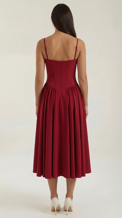 Vestido Midi Odette con Corsé