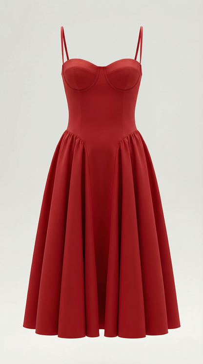 Vestido Midi Odette con Corsé