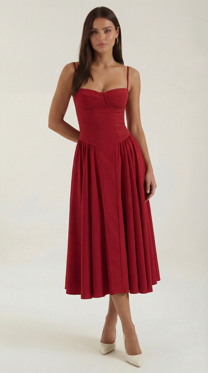 Vestido Midi Odette con Corsé