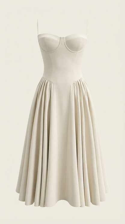 Vestido Midi Odette con Corsé