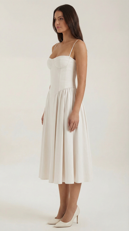 Vestido Midi Odette con Corsé