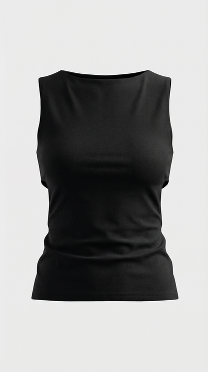 Top Opal Sin Mangas con Aberturas