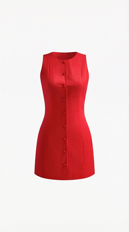 Vestido Mini Patricia con Botonadura Completa