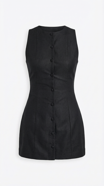 Vestido Mini Patricia con Botonadura Completa