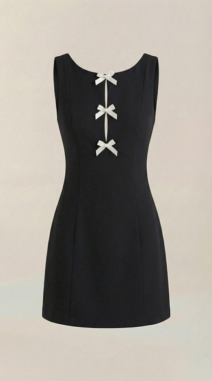Vestido Mini Priscilla con Detalles de Lazo